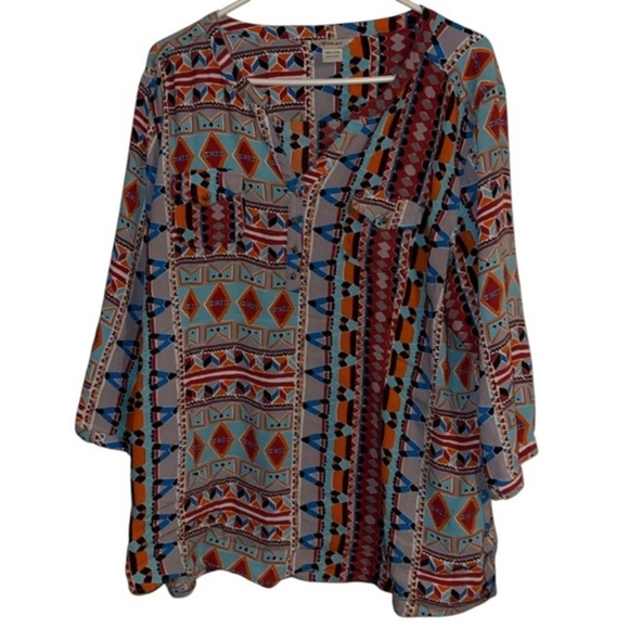 🌹ARIAT TUNIC BLOUSE - Picture 1 of 5